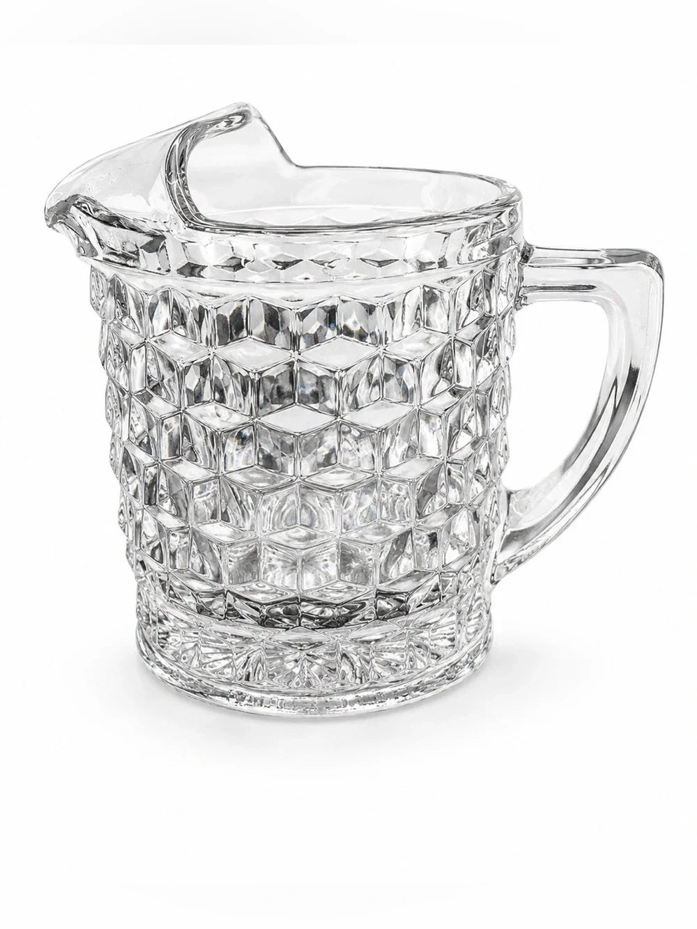 Fostoria Crystal American 8 1/4” 1/2 Gallon Flat Bottom Ice-Lip Pitcher